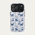 Bernese Mountain Blue Toile Phone case