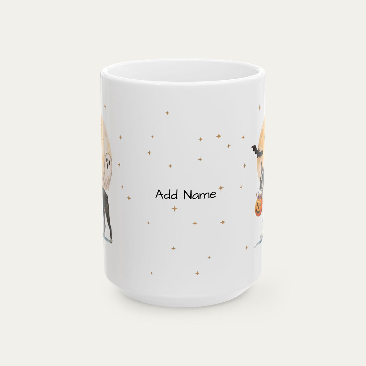 Custom Boston Terrier Halloween mug