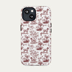 Wirehaired Pointing Griffon Burgundy Toile phone Case