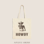 Howdy Boston Terrier Tote Bag