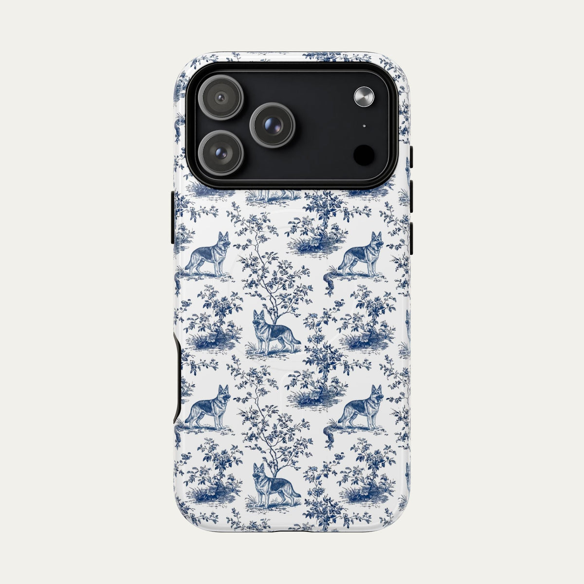 German Shepherd Blue Toile Phone case