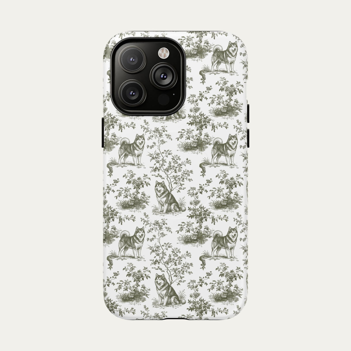 Alaskan Malamute Sage Green Toile phone Case
