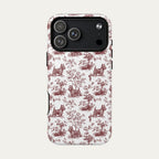 Scottish Terrier Burgundy Toile phone Case