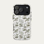 Havanese Sage Green Toile phone Case