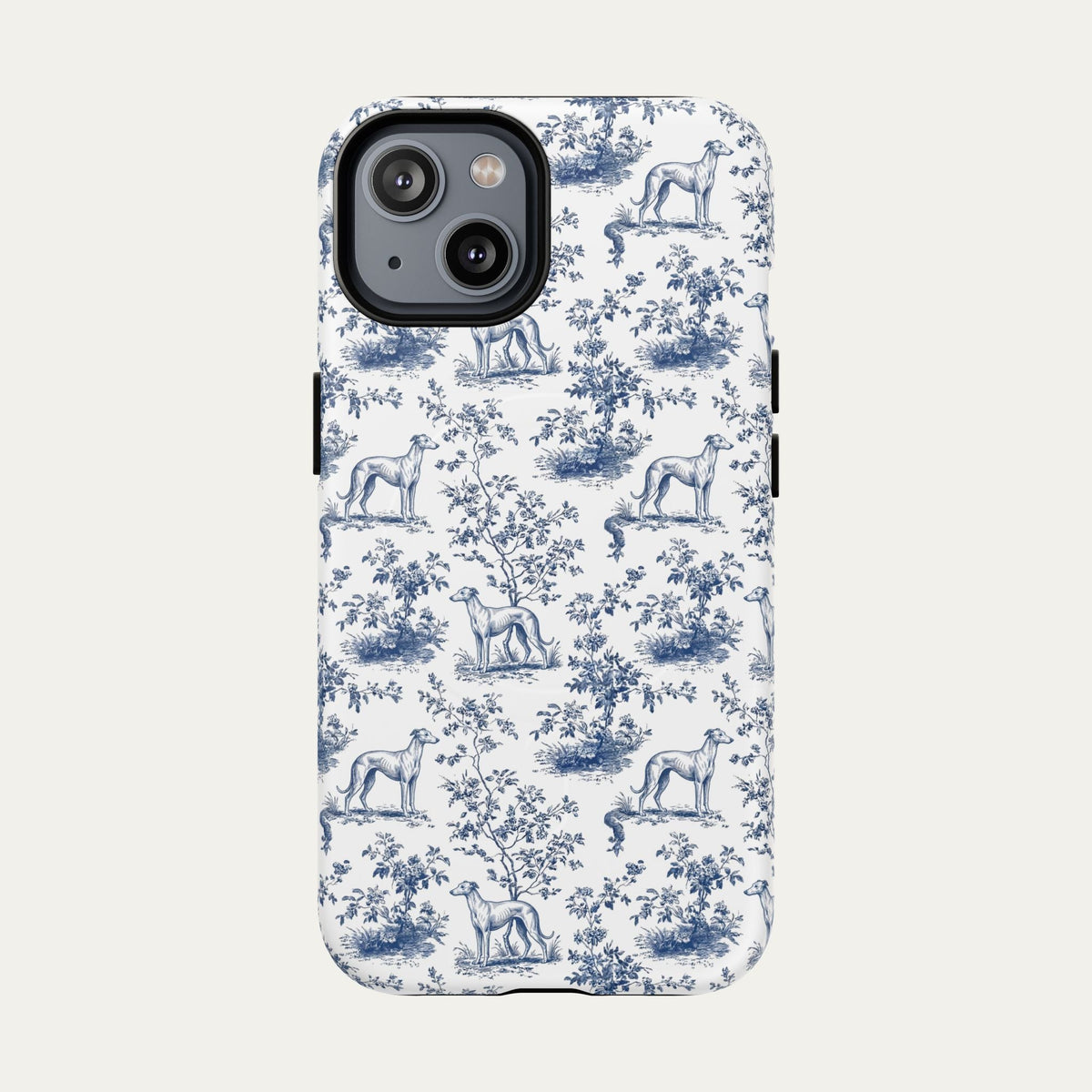Greyhound Blue Toile Phone case