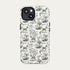 Basenji Sage Green Toile phone Case