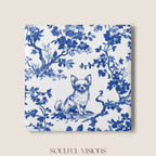 Chihuahua Ceramic Coaster French Toile