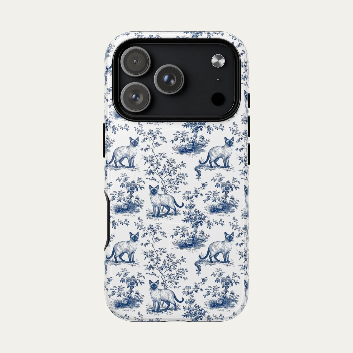 Siamese Cat Blue Toile Phone case