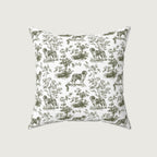 Saint Bernard Sage Green French Toile Pillow