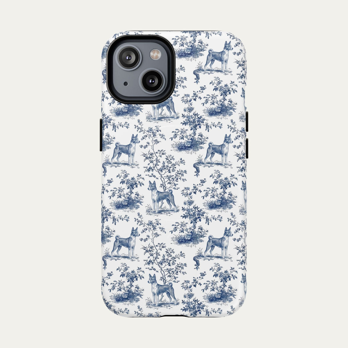 Basenji Blue Toile Phone case