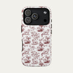 Great Pyrenees Burgundy Toile phone Case