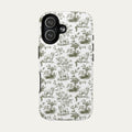 Great pyrenees Sage Green Toile phone Case