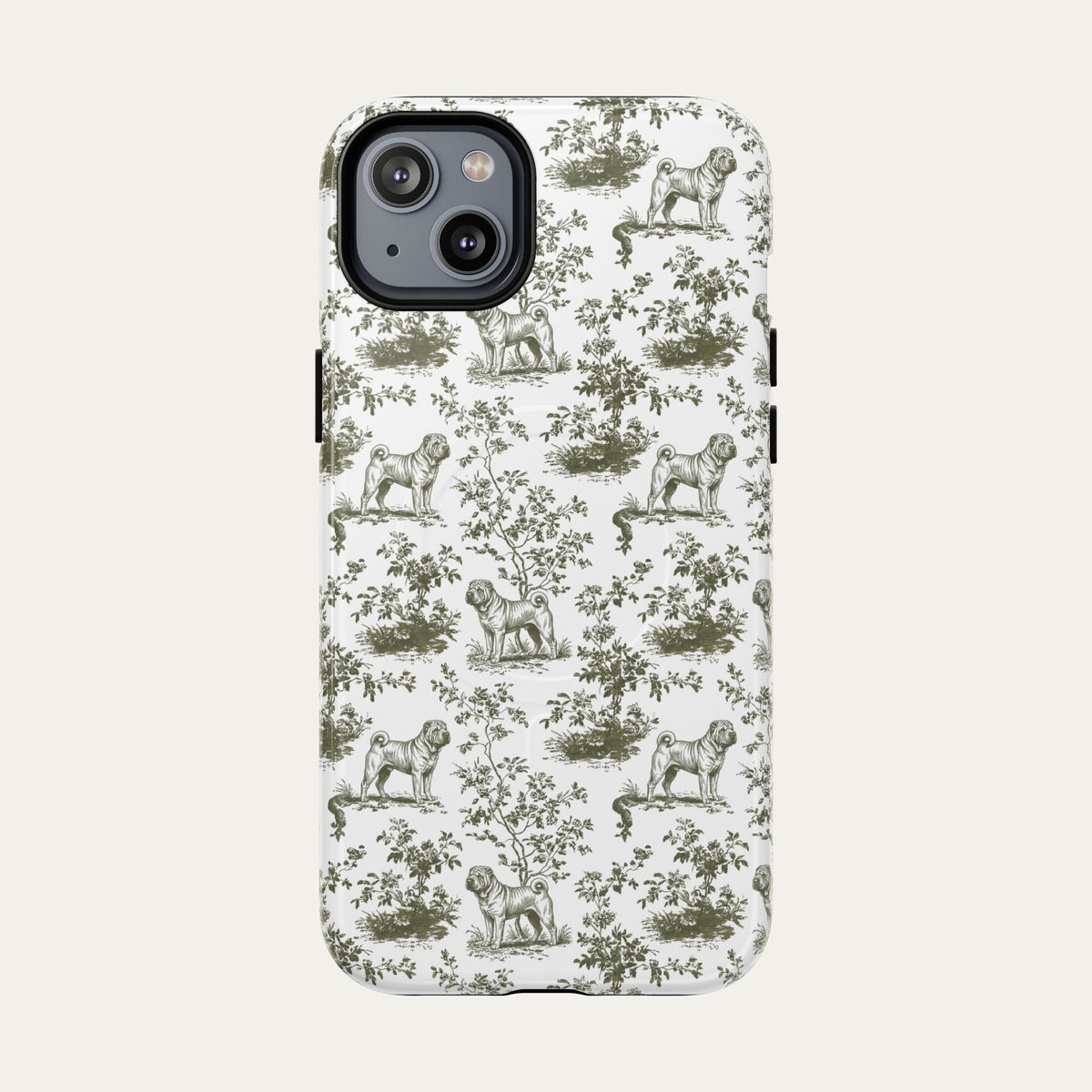Shar Pei Sage Green Toile phone Case