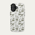 Husky Sage Green Toile phone Case