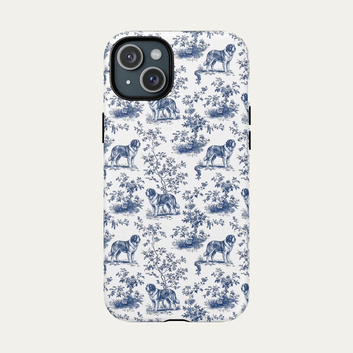 Saint Bernard Blue Toile Phone case
