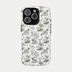 French bulldog Sage Green Toile phone Case