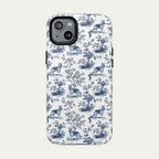 German Shepherd Blue Toile Phone case
