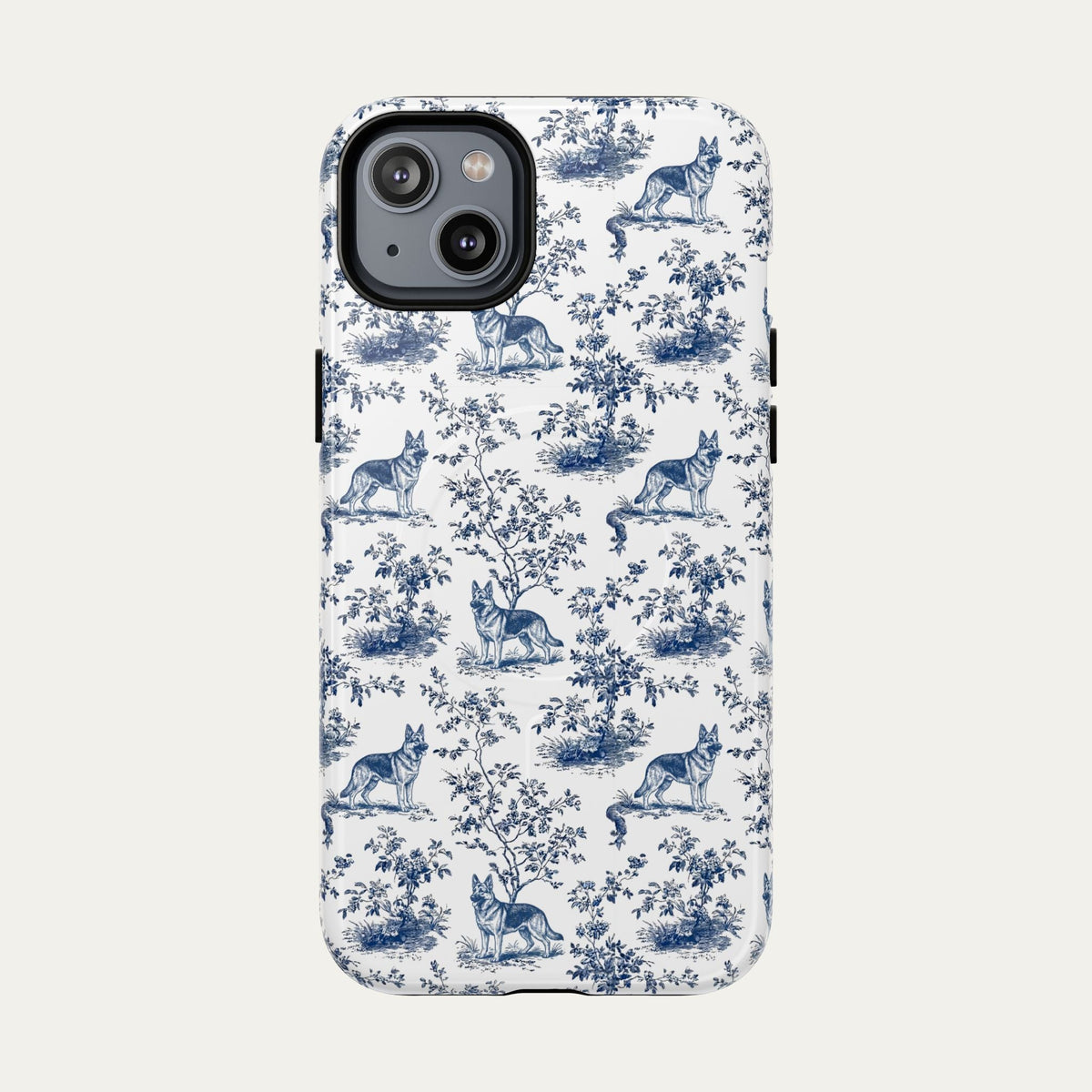 German Shepherd Blue Toile Phone case