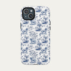 Cockapoo Blue Toile Phone case