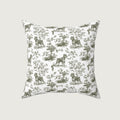 Schnauzer Sage Green French Toile Pillow