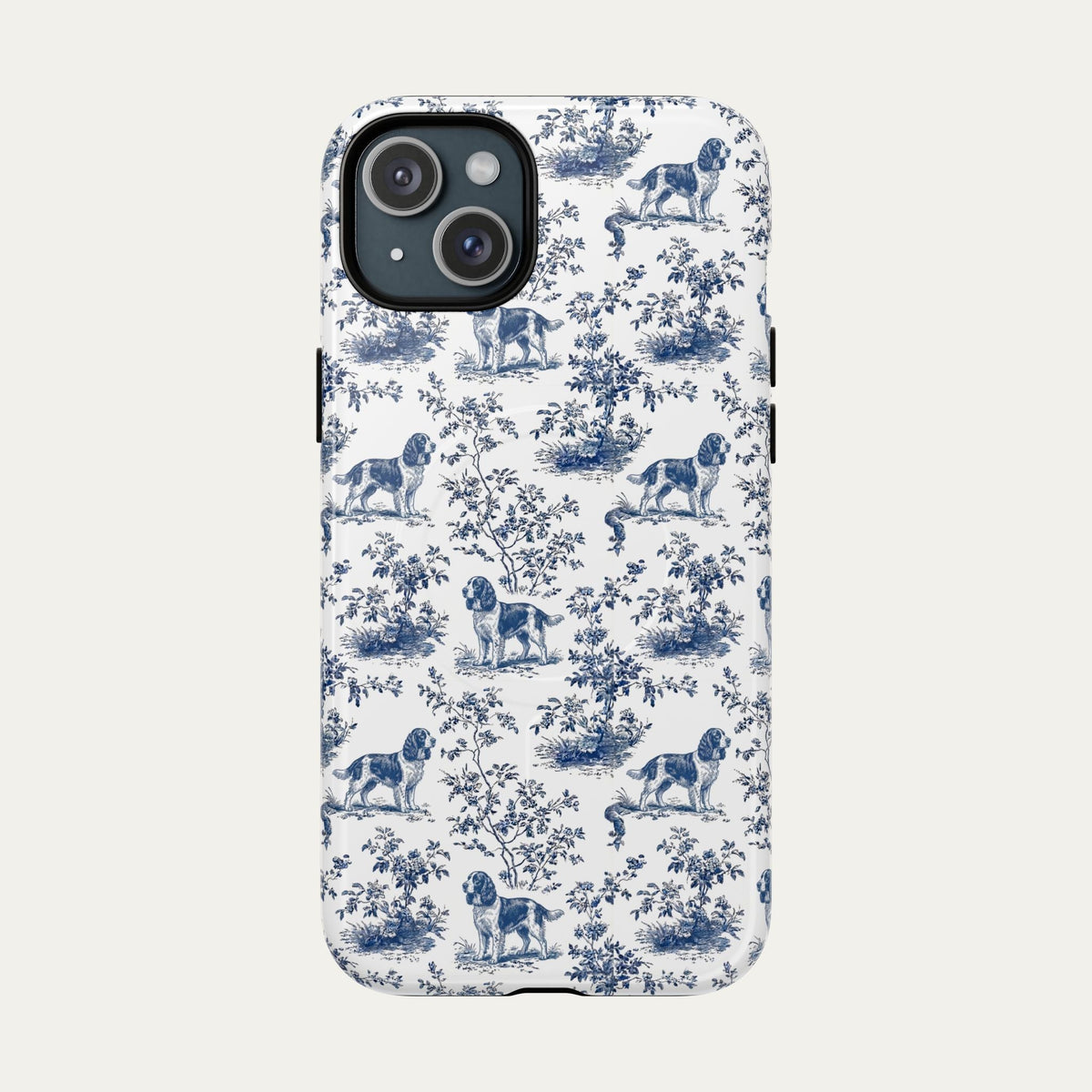 English Springer Spaniel Blue Toile Phone case