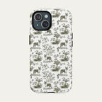 Boston Terrier Sage Green Toile phone Case