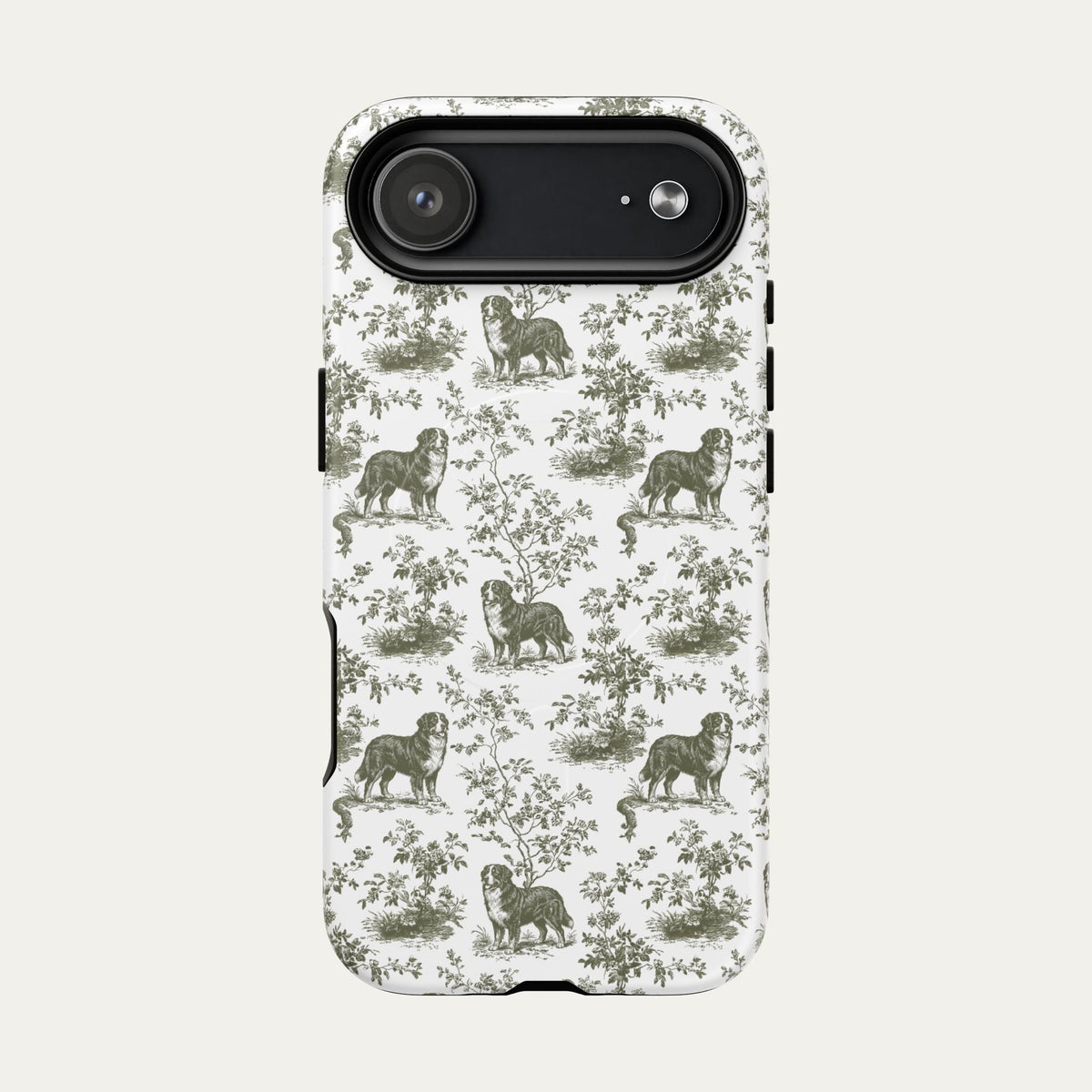 Bernese Mountain Sage Green Toile phone Case