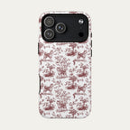 Akita Burgundy Toile phone Case