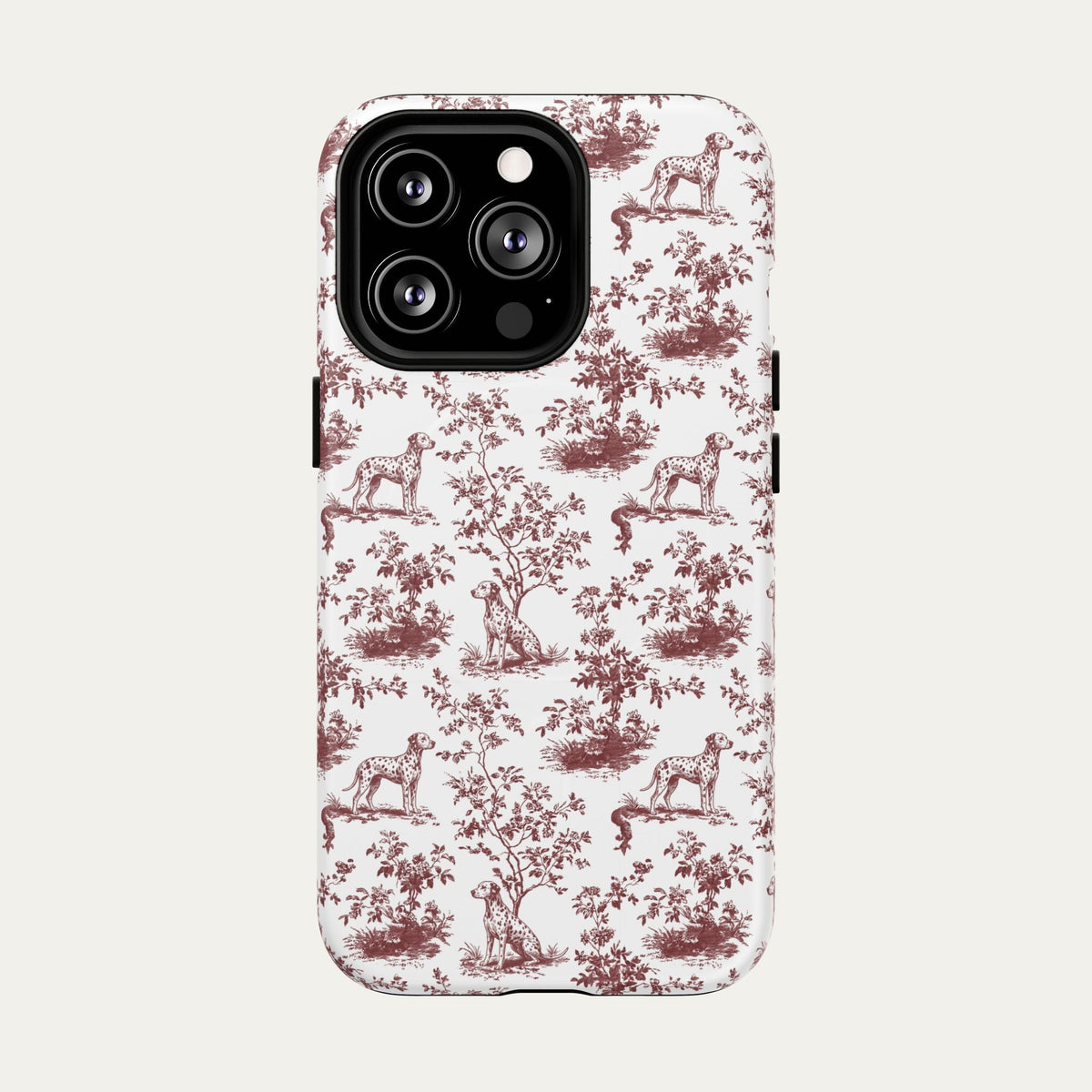 Dalmatian Burgundy Toile phone Case
