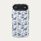 Dachshund Longhaired Blue Toile Phone case