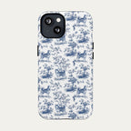 Husky Blue Toile Phone case