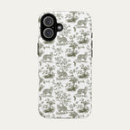Bengal Cat Sage Green Toile phone Case