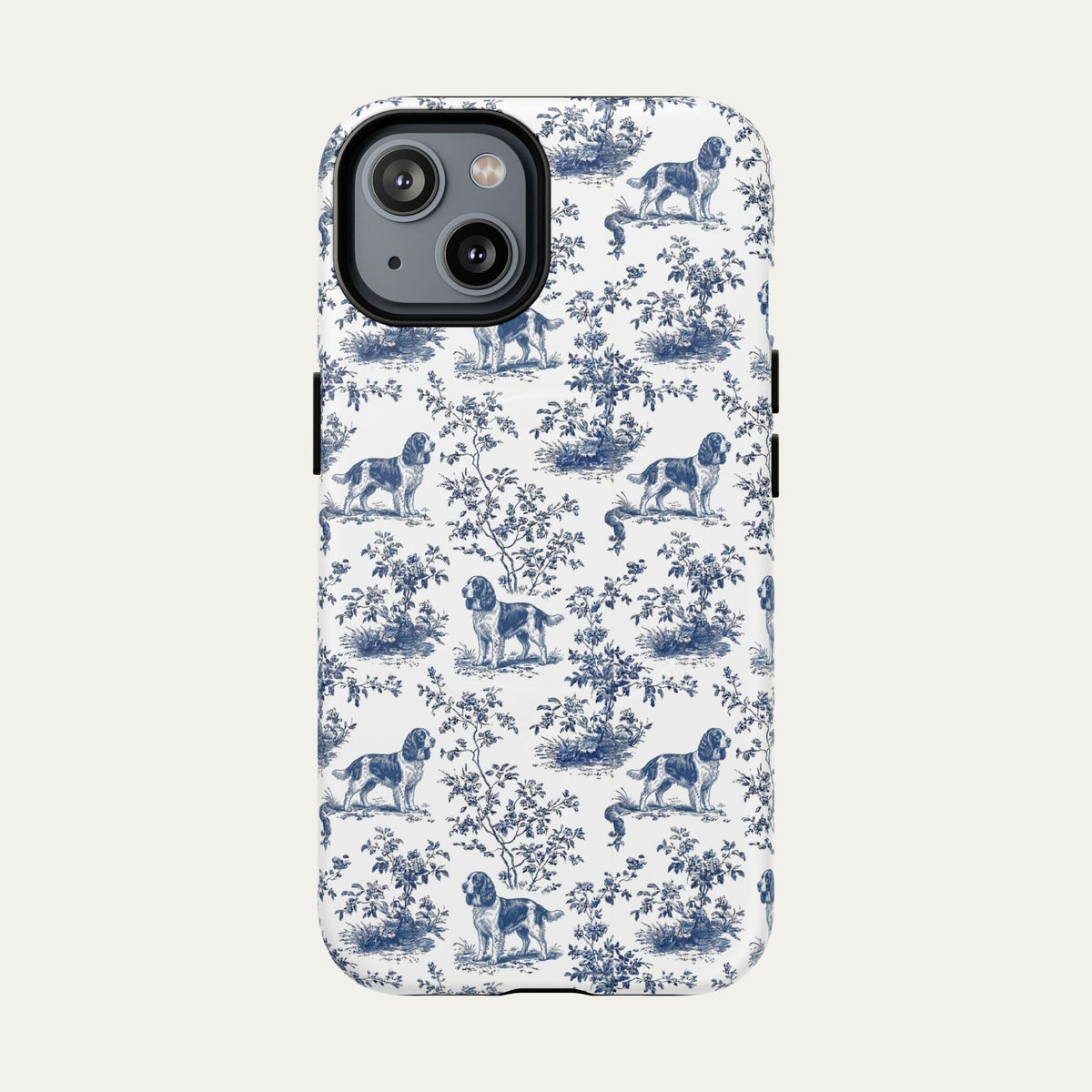 English Springer Spaniel Blue Toile Phone case