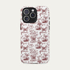 Akita Burgundy Toile phone Case