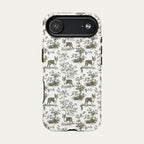 Boston Terrier Sage Green Toile phone Case