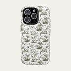 Siamese Cat Sage Green Toile phone Case