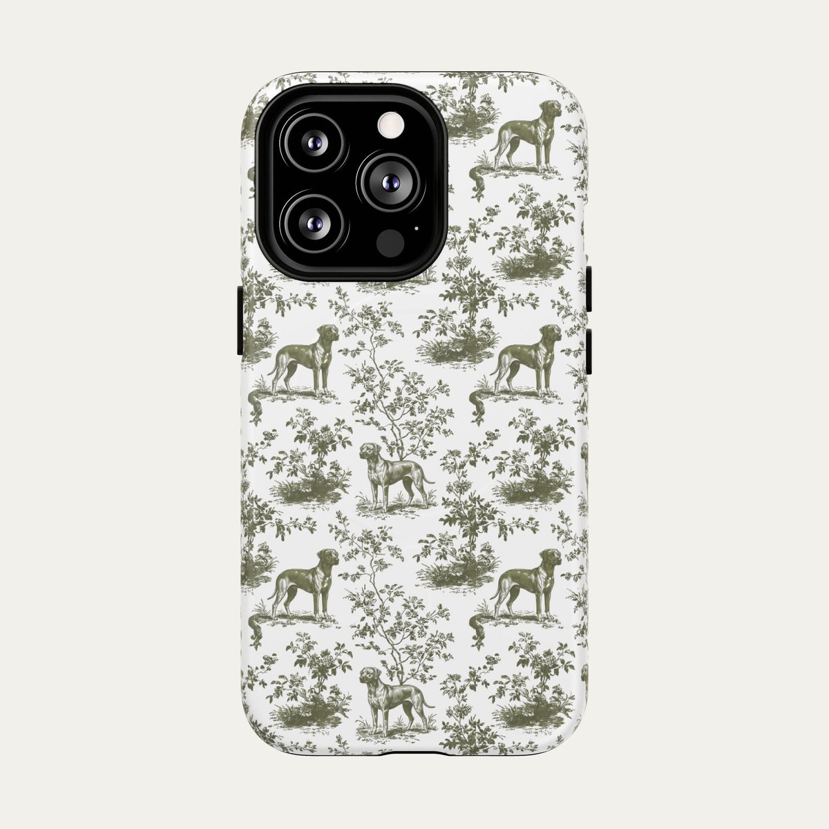 Rhodesian Ridgeback Sage Green Toile phone Case