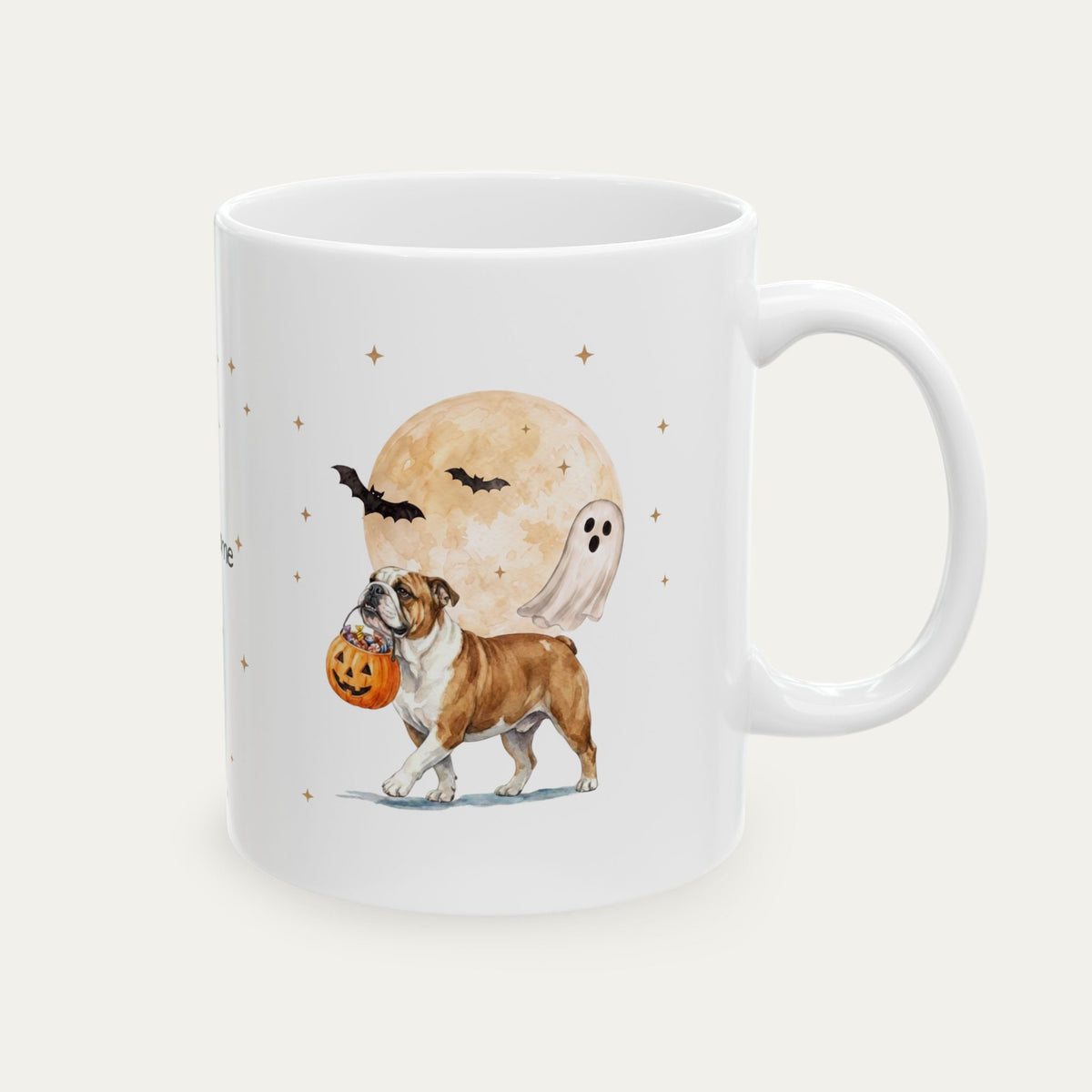 Custom English Bulldog Halloween mug