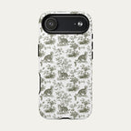 Tabby Cat Sage Green Toile phone Case