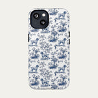 Wirehaired Pointing Griffon Blue Toile Phone case