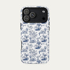 Westie Blue Toile Phone case