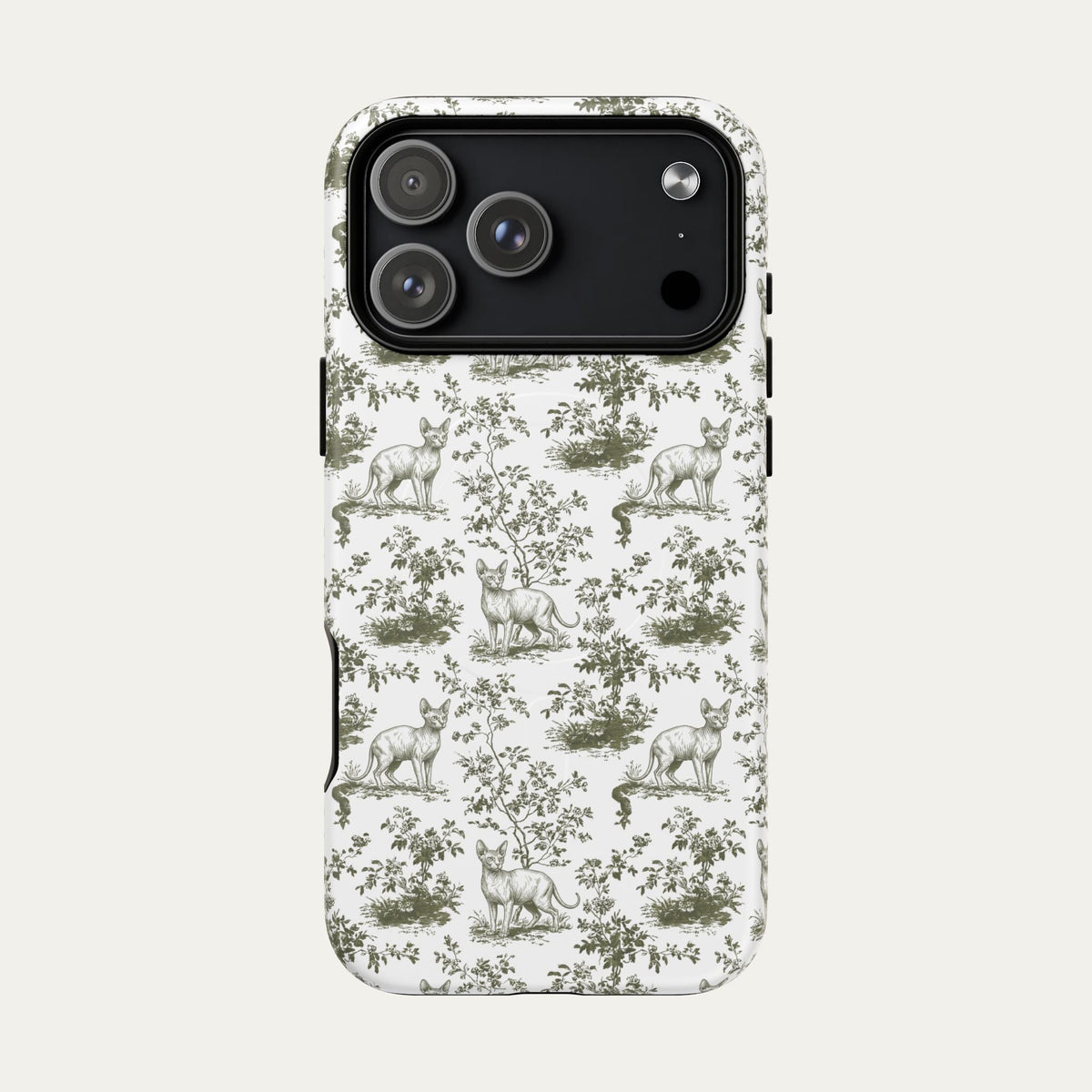 Sphynx Cat Sage Green Toile phone Case