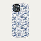 Havanese Blue Toile Phone case