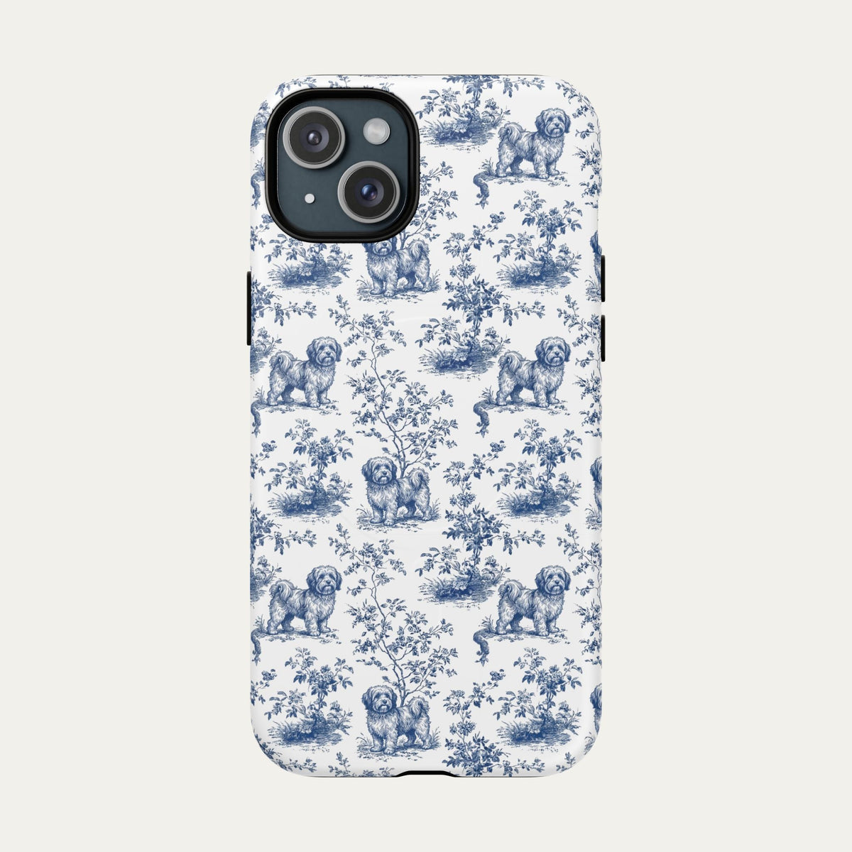 Havanese Blue Toile Phone case
