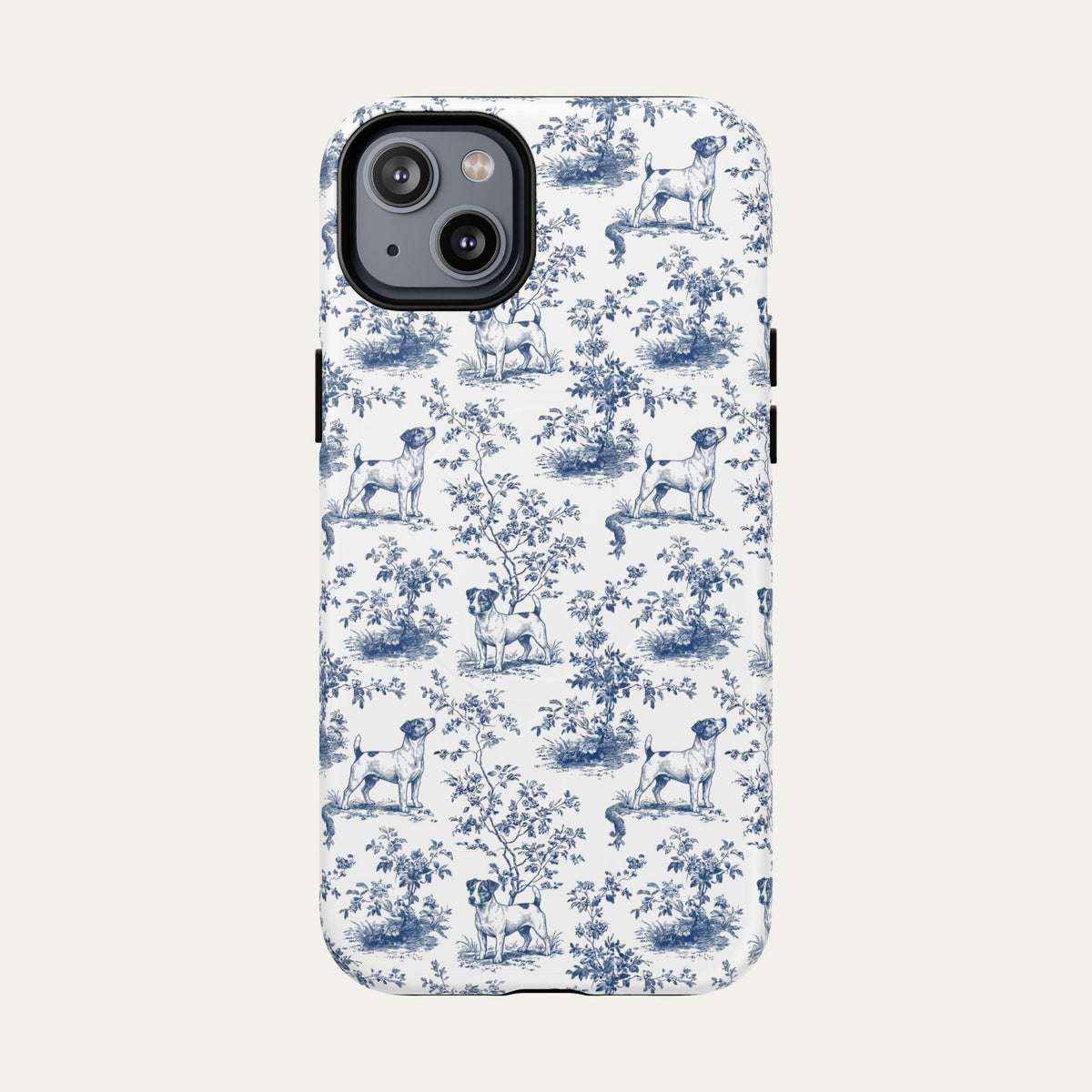 Jack Russell Terrier Blue Toile Phone case