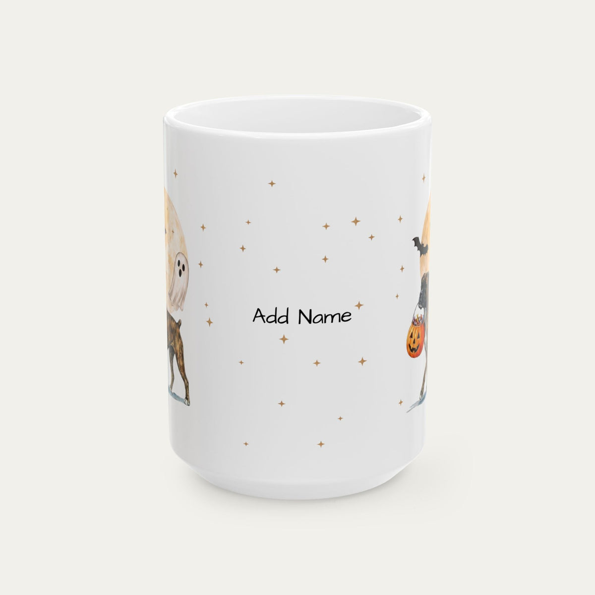Custom Boxer Brindle Halloween mug