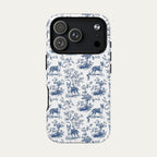 Bull Terrier Blue Toile Phone case