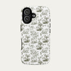 Persian Cat Sage Green Toile phone Case