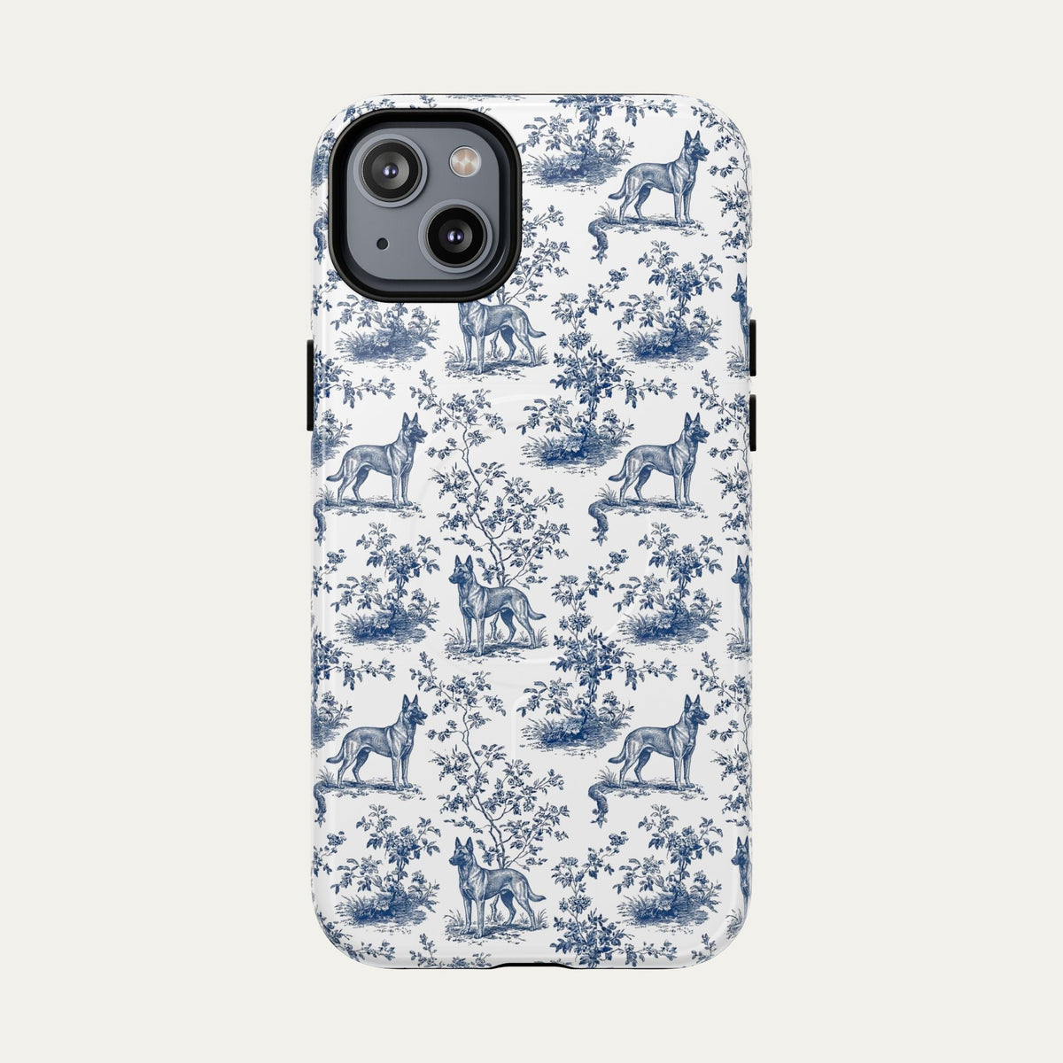 Belgian Malinois Blue Toile Phone case
