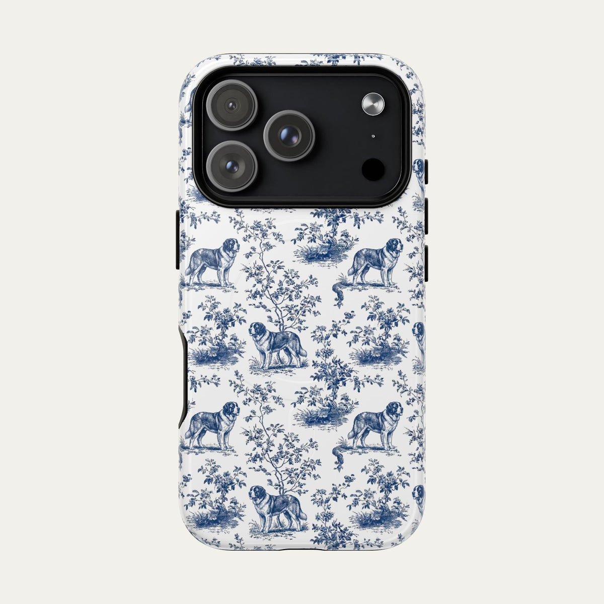 Saint Bernard Blue Toile Phone case